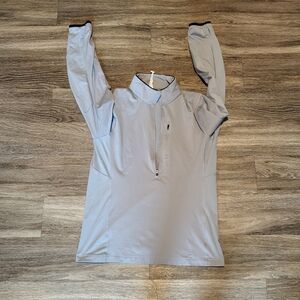 lululemon athletica Light Gray Quarter-Zip Sweatshirt